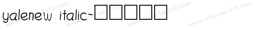 yalenew italic字体转换